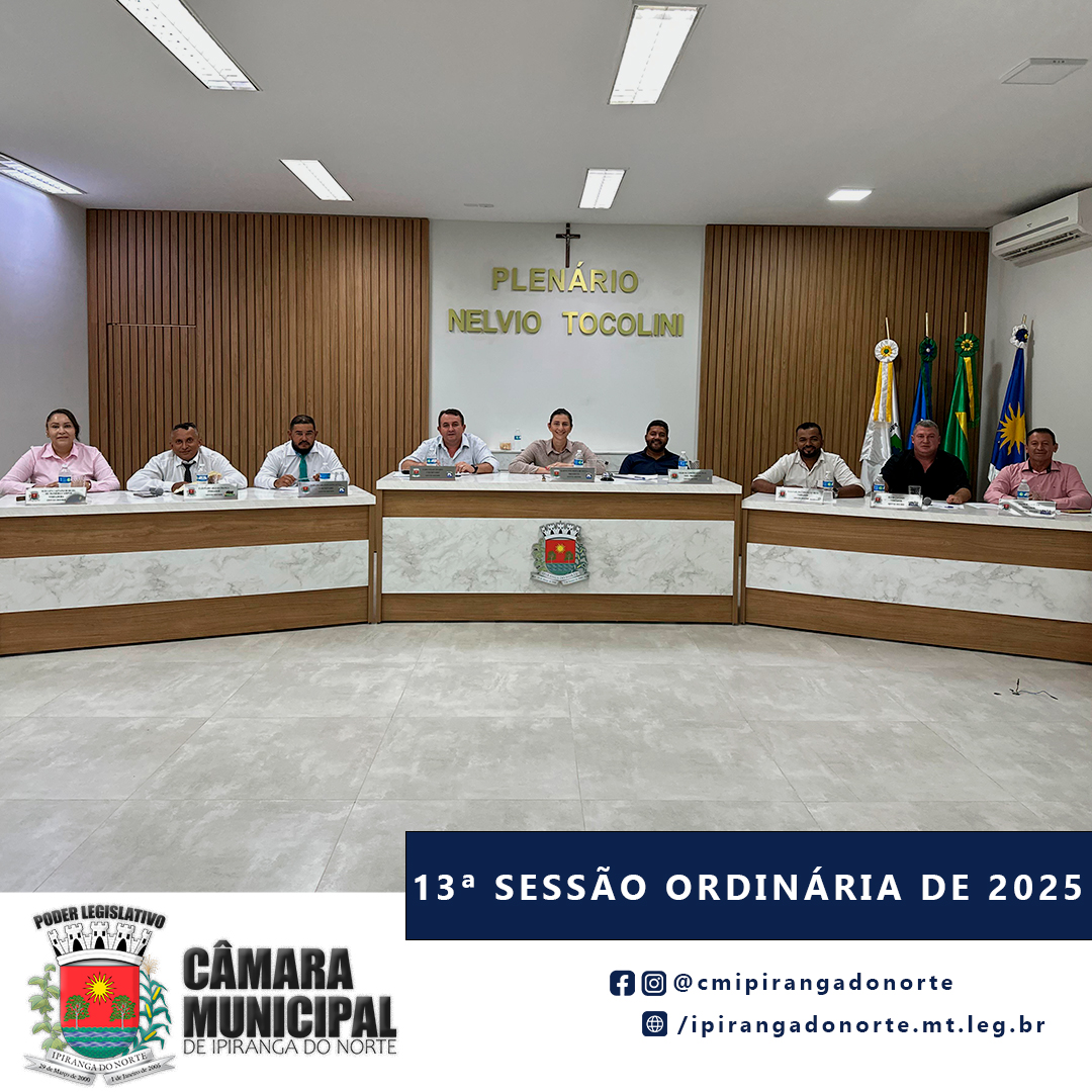 13ª SESSÃO ORDINÁRIA DE 2025