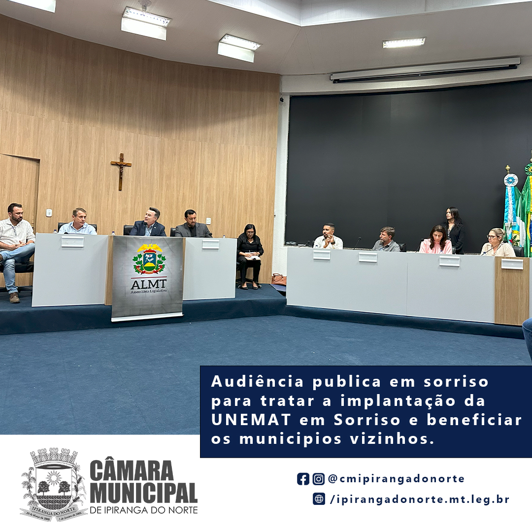 AUDIÊNCIA PUBLICA EM SORRISO