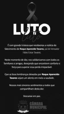 Luto Roque Aparecido Tavares 