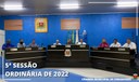 5º SESSÃO ORDINÁRIA 2022