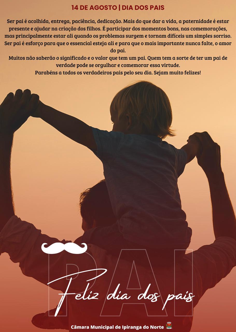 DESEJAMOS UM FELIZ E ABENÇOADO DIA DOS PAIS