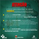 ATENÇÃO A SECRETARIA MUNICIPAL DE SAÚDE COMUNICA MUDANÇAS NAS UNIDADES DE SAÚDE ATENÇÃO A SECRETARIA MUNICIPAL DE SAÚDE COMUNICA MUDANÇAS NAS UNIDADES DE SAÚDE