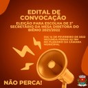 EDITAL DE CONVOCAÇÃO - ELEIÇÃO PARA ESCOLHA DO 2º SECRETÁRIO DA MESA DIRETORA