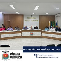 16ª SESSÃO ORDINÁRIA DE 2025