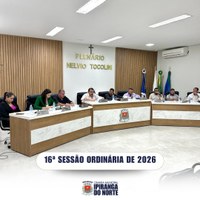 16ª SESSÃO ORDINÁRIA DE 22 DE MAIO DE 2026 