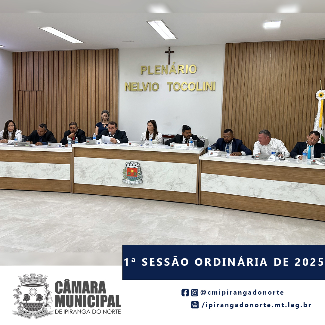 1ª SESSÃO ORDINÁRIA DE 2025