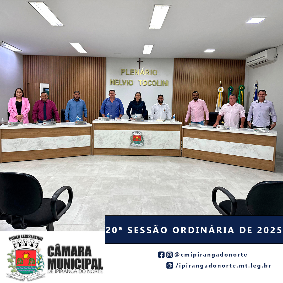 20ª SESSÃO ORDINÁRIA DE 2025