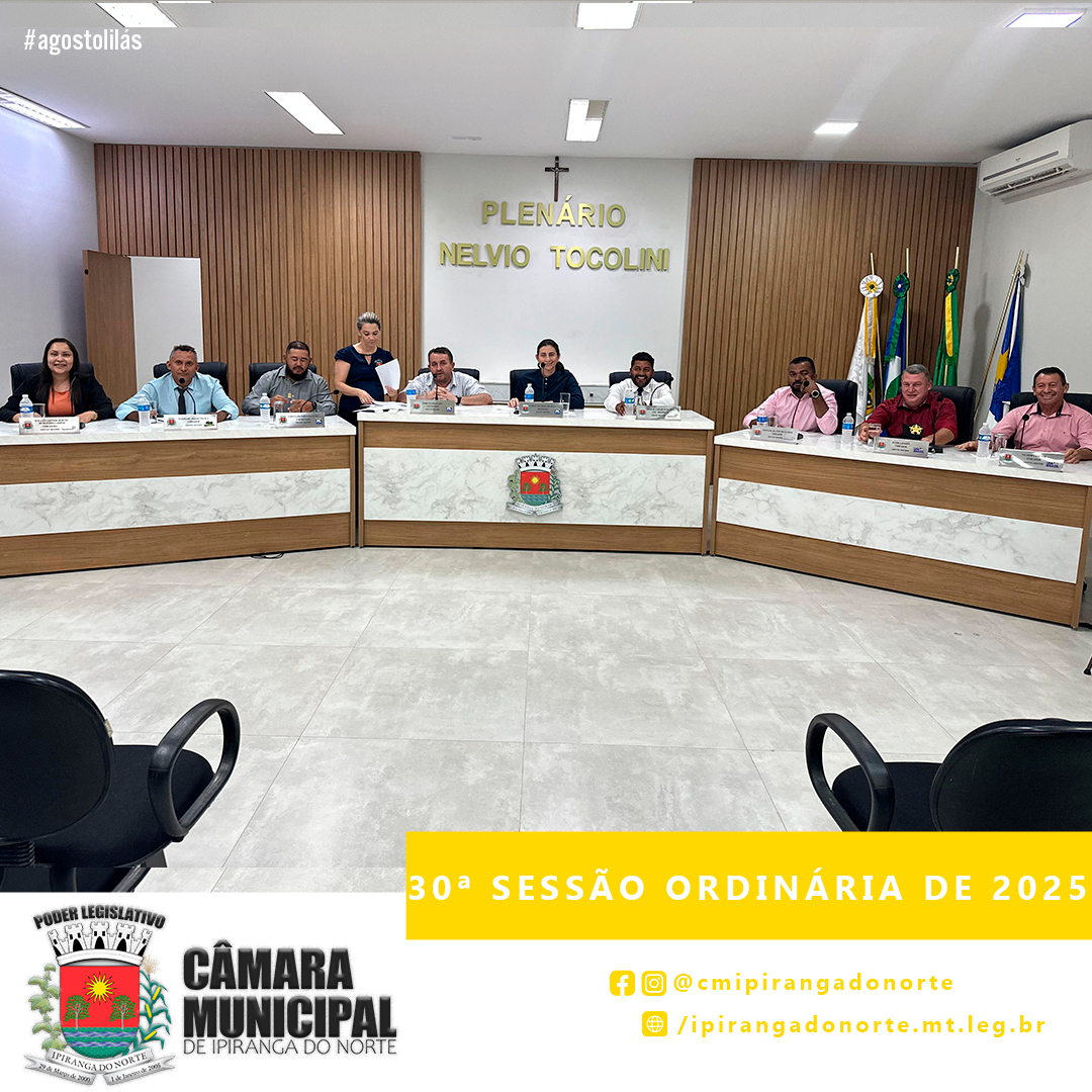 30ª SESSÃO ORDINÁRIA DE 2025