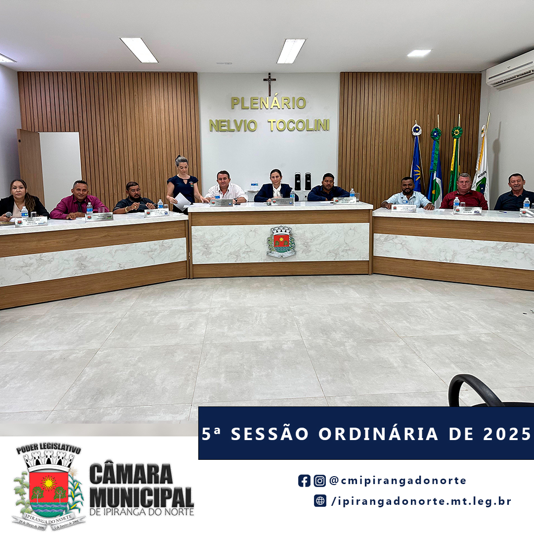 5° SESSÃO ORDINÁRIA DE 2025