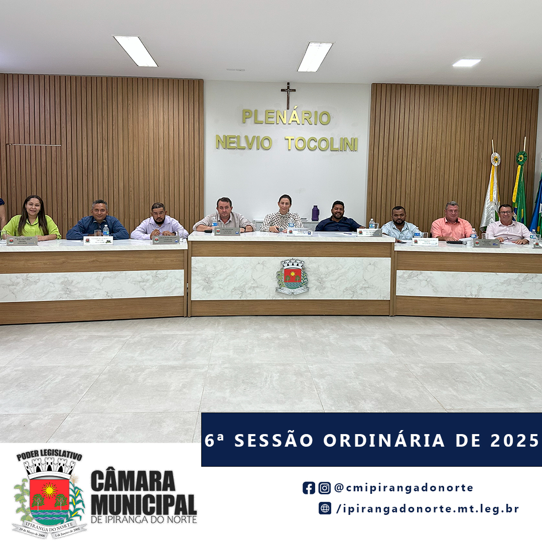 6ª SESSÃO ORDINÁRIA DE 2025