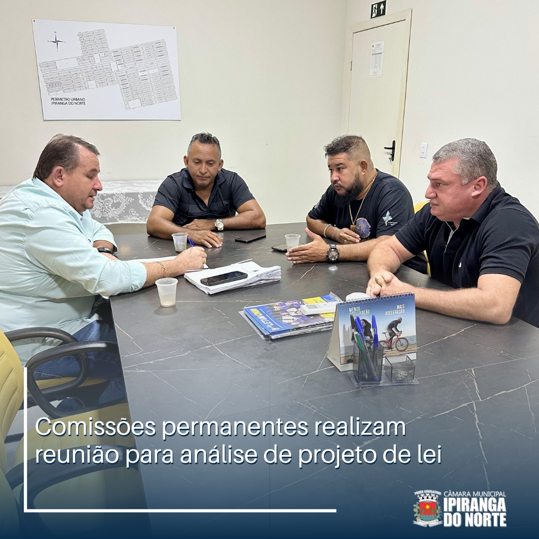 COMISSÕES PERMANENTES REALIZAM REUNIÃO PARA ANÁLISE DE PROJETO DE LEI