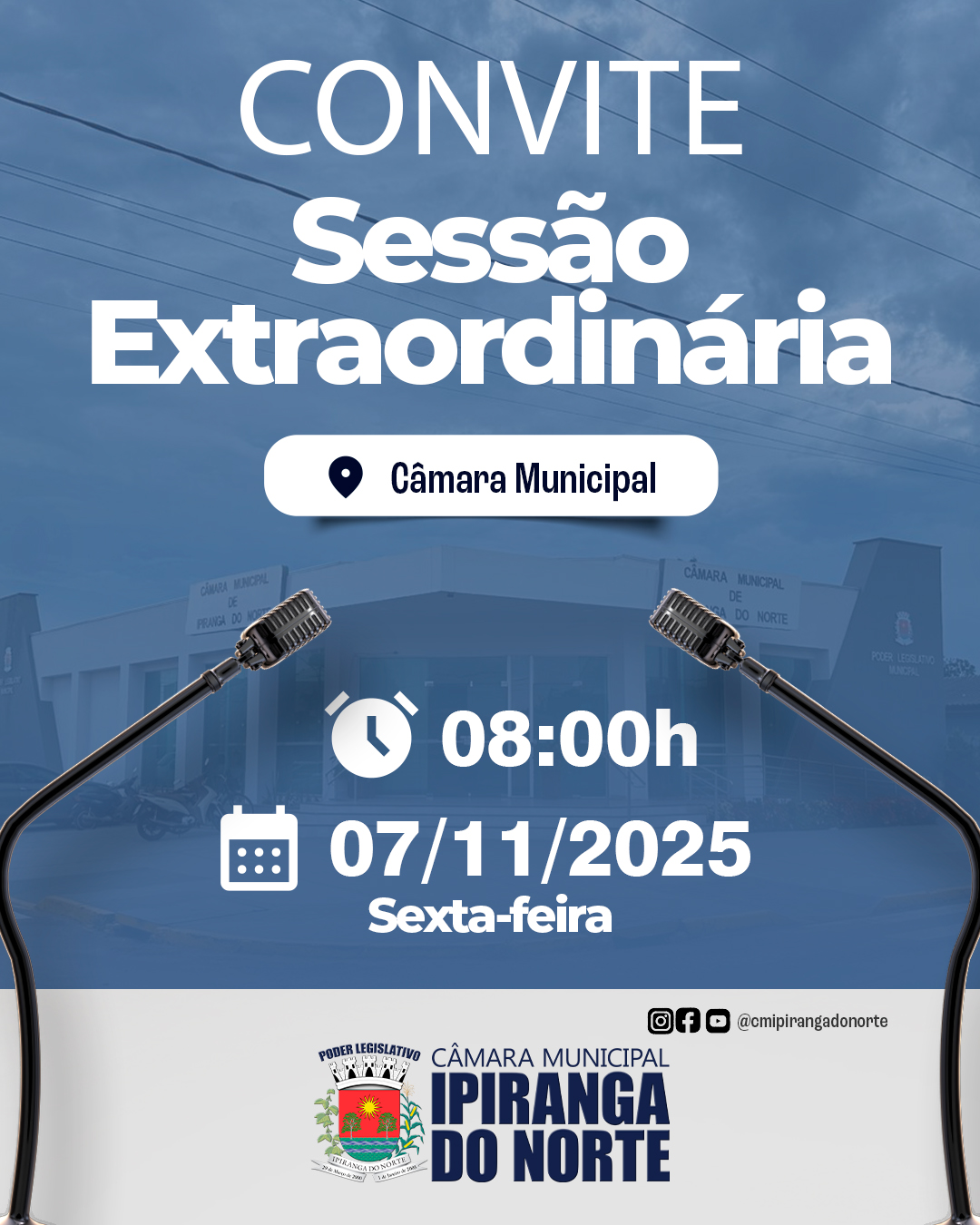 CONVITE PARA A 04ª SESSÃO EXTRAORDINÁRIA DE 2025