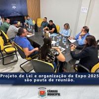 PROJETO DE LEI E EXPO IPIRANGA 2025 SÃO PAUTA DA REUNIÃO DESSA MANHÃ