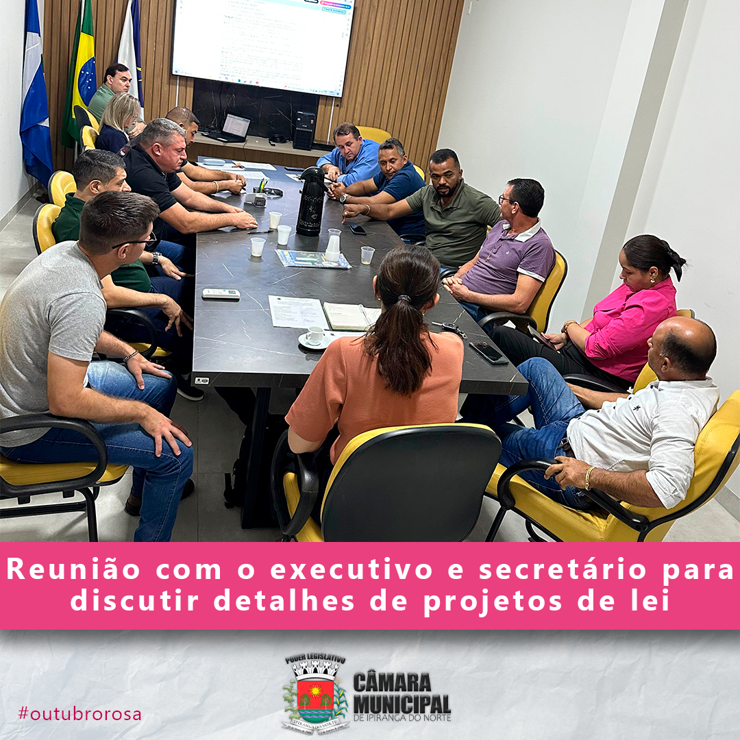 REUNIÃO COM EXECUTIVO E SECRETARIA DE AGRICULTURA PARA DISCUTIR PROJETO DE LEI