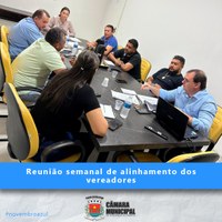 REUNIÃO SEMANAL DE ALINHAMENTO DOS VEREADORES