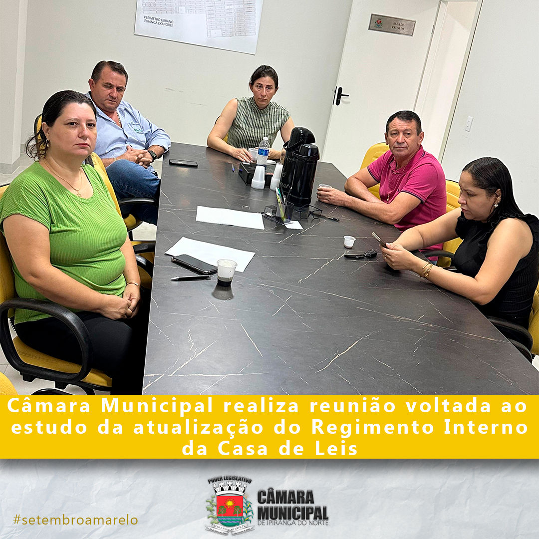 REUNIÃO SOBRE ESTUDO DE ATUALIZAÇÃO DO REGIMENTO INTERNO