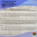 RETIFICAÇÃO DO EDITAL DE CONVOCAÇÃO PARA ELEIÇÃO DE ESCOLHA DO 1º SECRETÁRIO DA MESA DIRETORA
