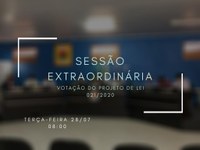  Sessão extraordinária referente ao Projeto de Lei 021/2020