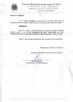 SESSÃO ORDINÁRIA PREVISTA PARA O DIA 16 DE NOVEMBRO TRANSFERIDA PARA O DIA 29 DE NOVEMBRO