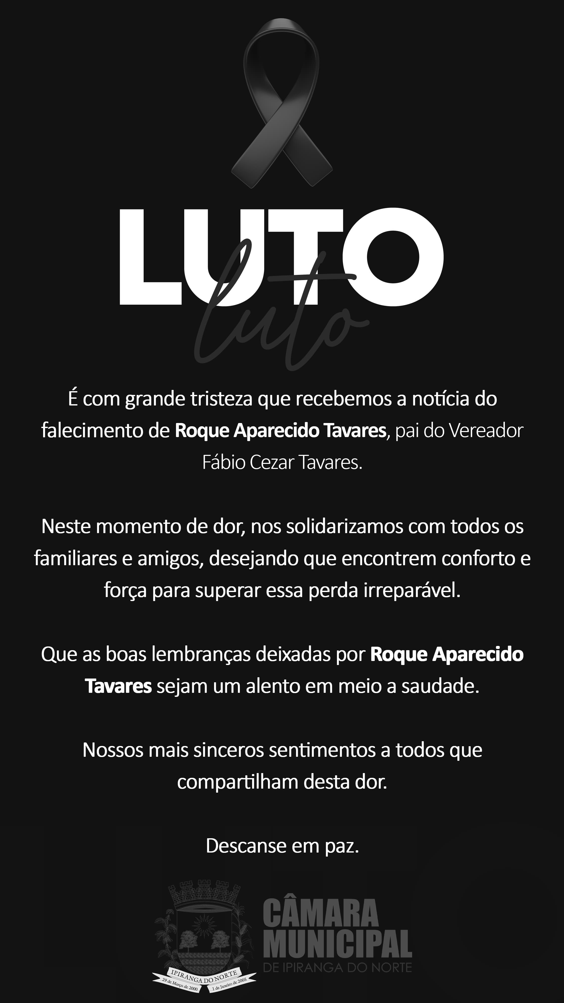 Luto Roque Aparecido Tavares 2025